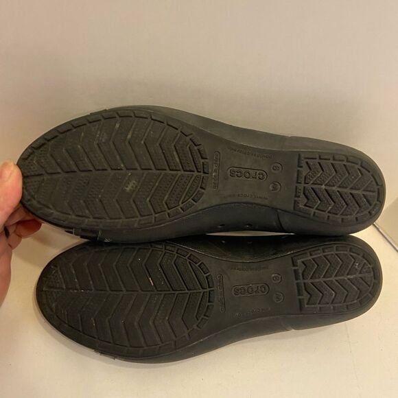 Crocs cap toe ballet flats size 9 black - Picture 5 of 7